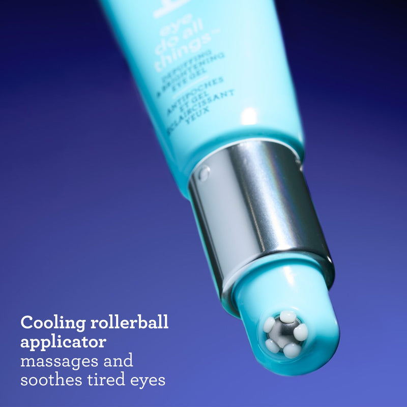 Bliss x LG Eye Do All Things Brightening Eye Gel has a cooling rollerball applicator that massages and soothes tired eyes