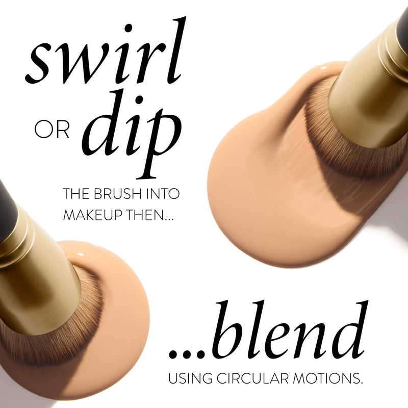 Full Coverage Foundation Blending Brush product benefits swirl or dip